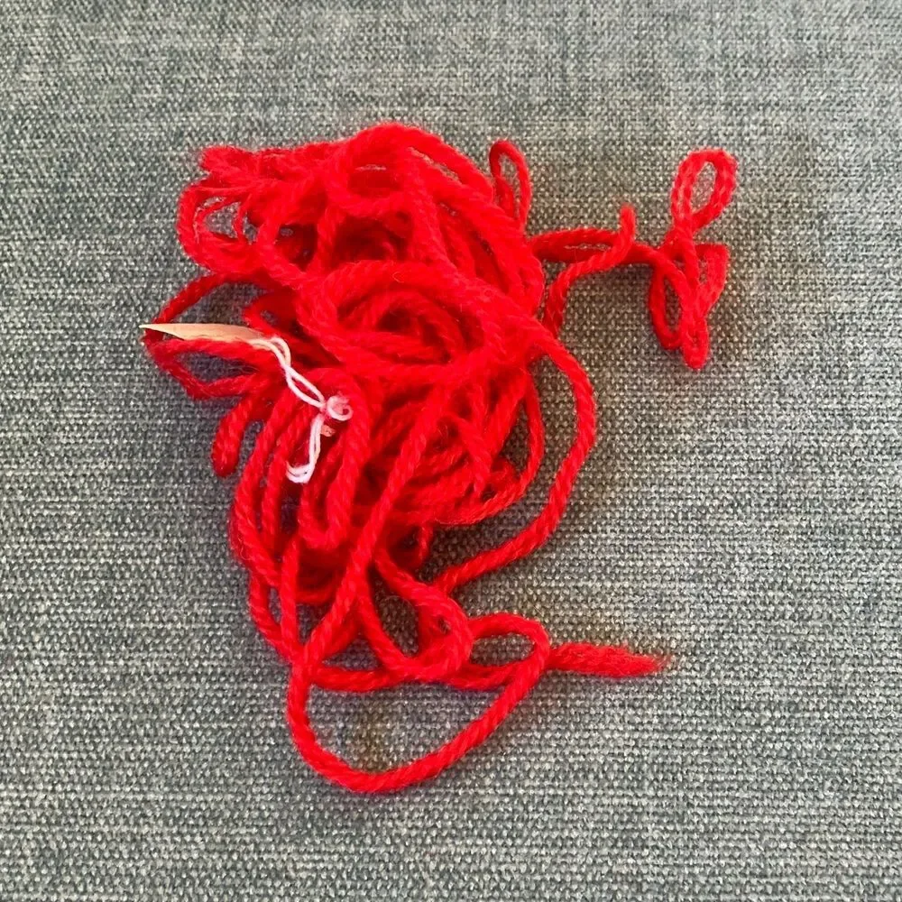 Red Needlepoint Thread Yarn